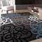 World Rug Gallery Contemporary Modern Floral Flowers 3'3'' x 5' Gray 108D.GRAY3X5 - alternate 4